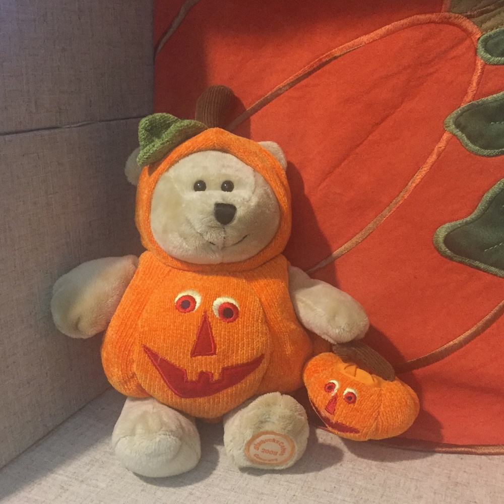 Halloween Starbucks 2008 Bearista Pumpkin Bear